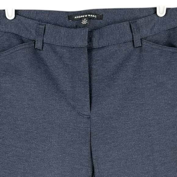 Andrew Marc Women's Stretch Slim Leg Navy Pants Size 12 Mid Rise Regular Fit - Picture 5 of 13